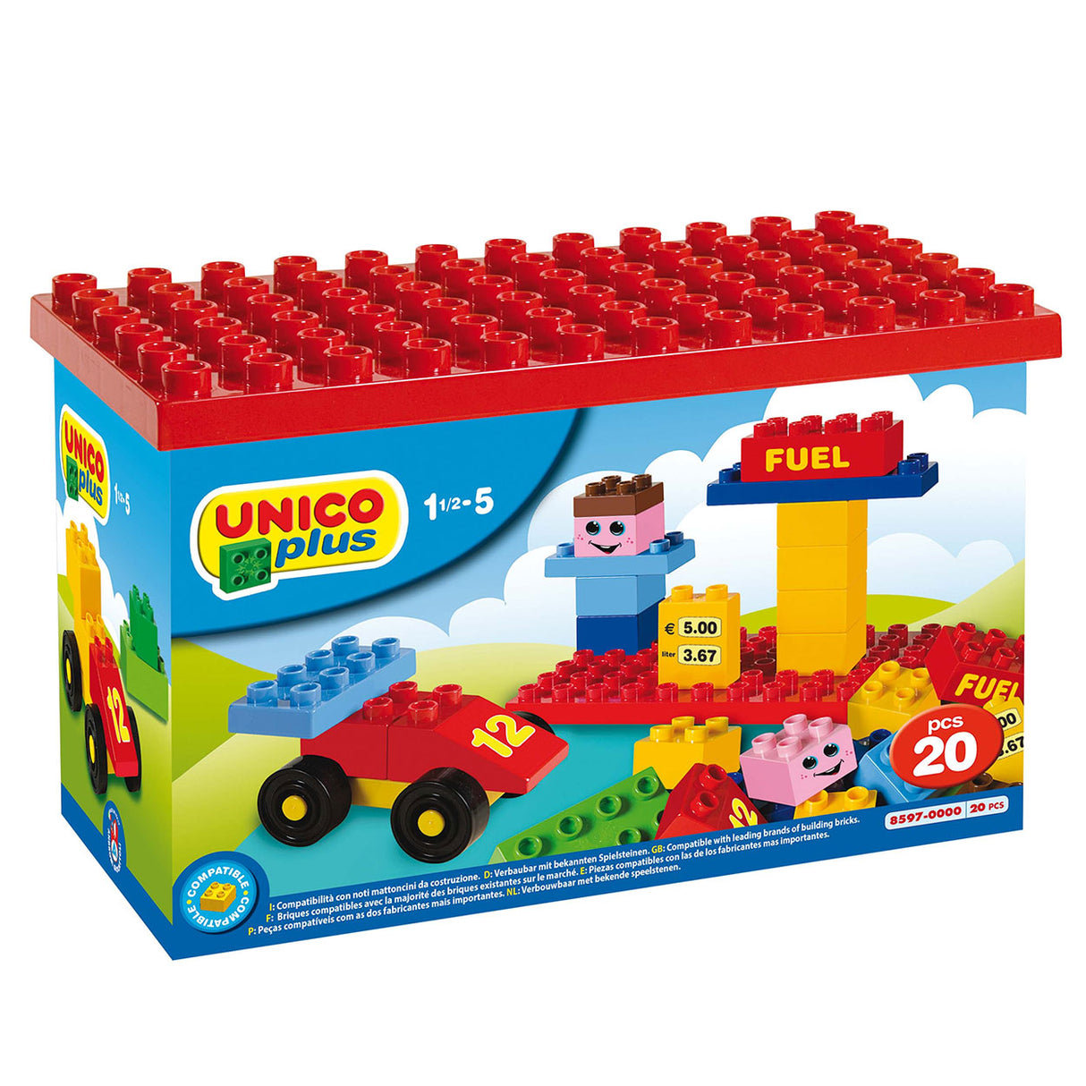 Unico Unico sett med byggeplate, 20dlg