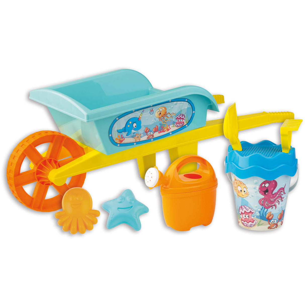 Androni wheelbarrow with bucket set underwater world, 8dlg.