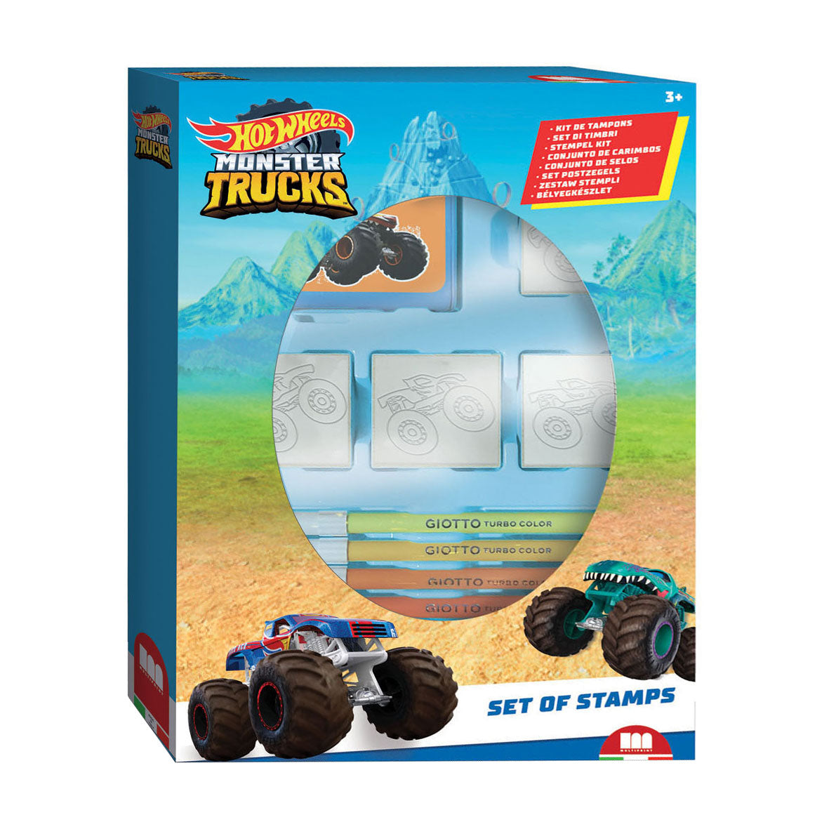 Multiprint Hot Wheels Stamp Set med 4 frimerker