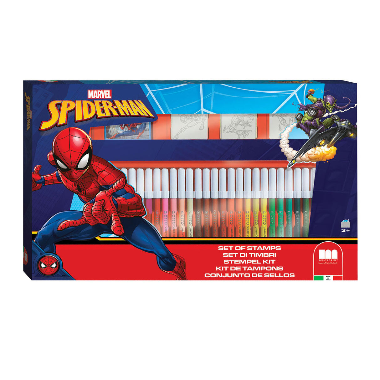 Zestaw kolorów multipRint Spiderman z znaczkami, 41dlg.