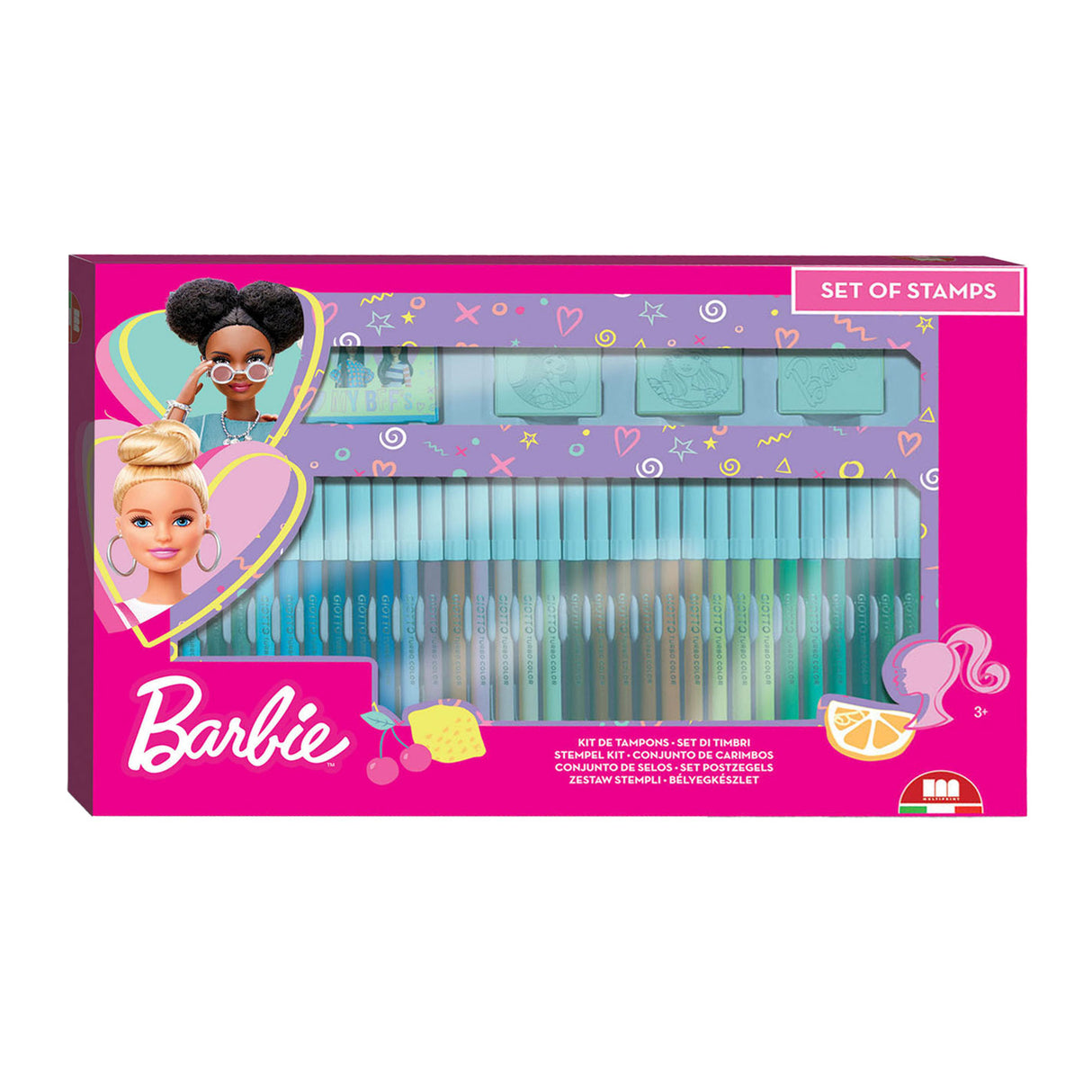 Zestaw kolorów multipRint Barbie z znaczkami, 41dlg.