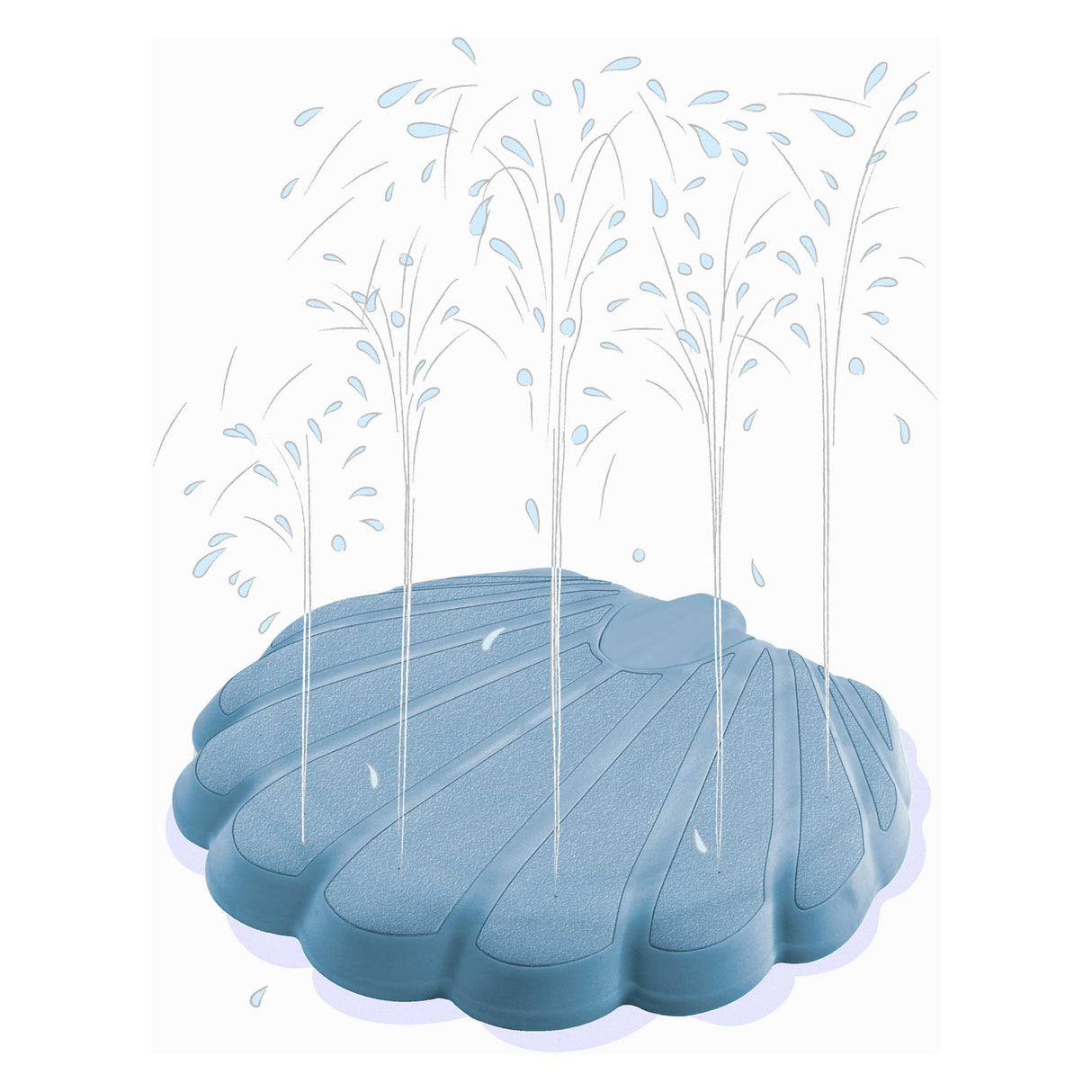 Grouss Splash Waasser Sproherier Shell blo