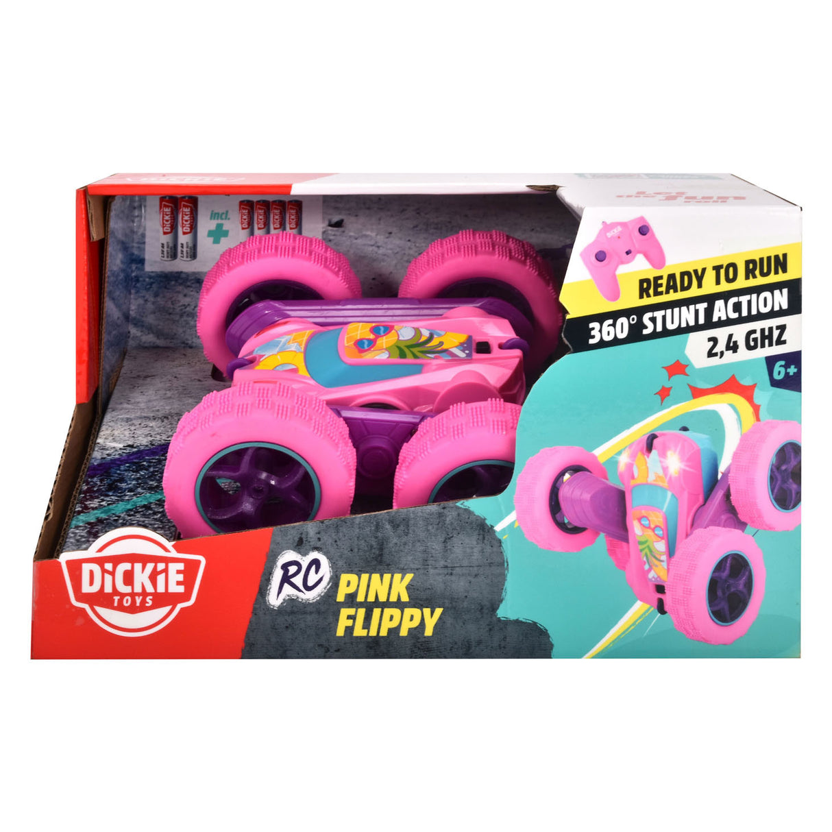 Dickie RC Pink Flippy, RTR Structervable Car