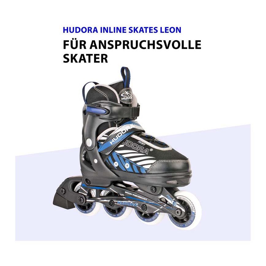 Hudora Skeelers Leon Blauw Black, size 37-40