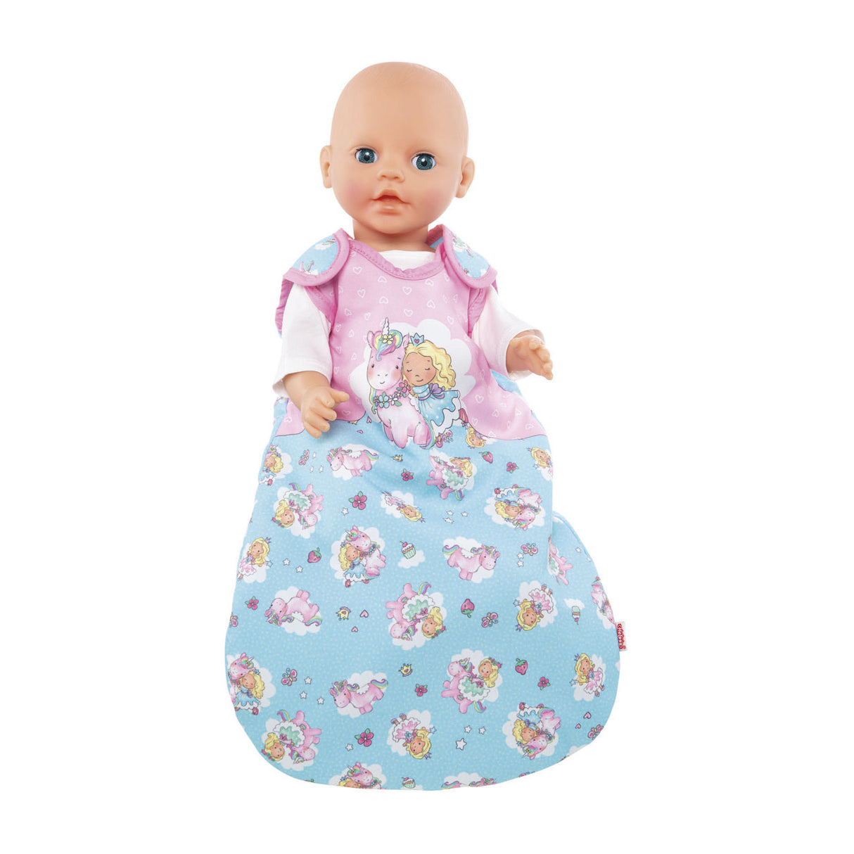 Doll's sleeping bag unicorn, 28-35 cm