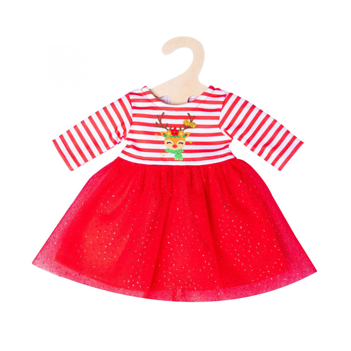 Heless Christmas dress with hair band Rendier, size 35-45 cm