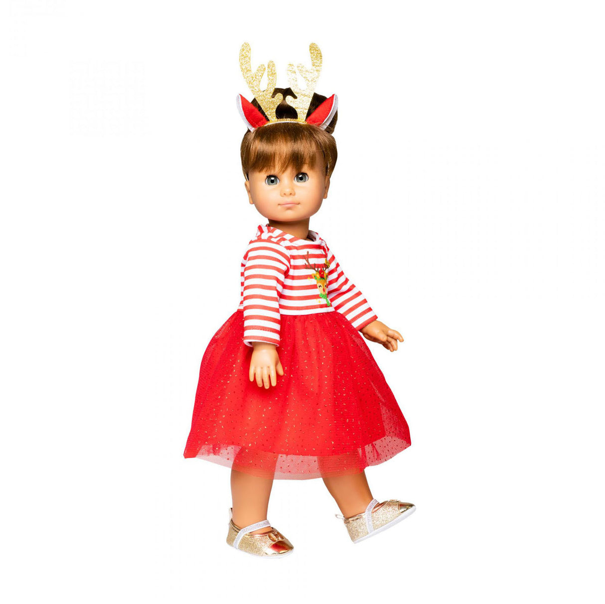 Heless Christmas dress with hair band Rendier, size 35-45 cm