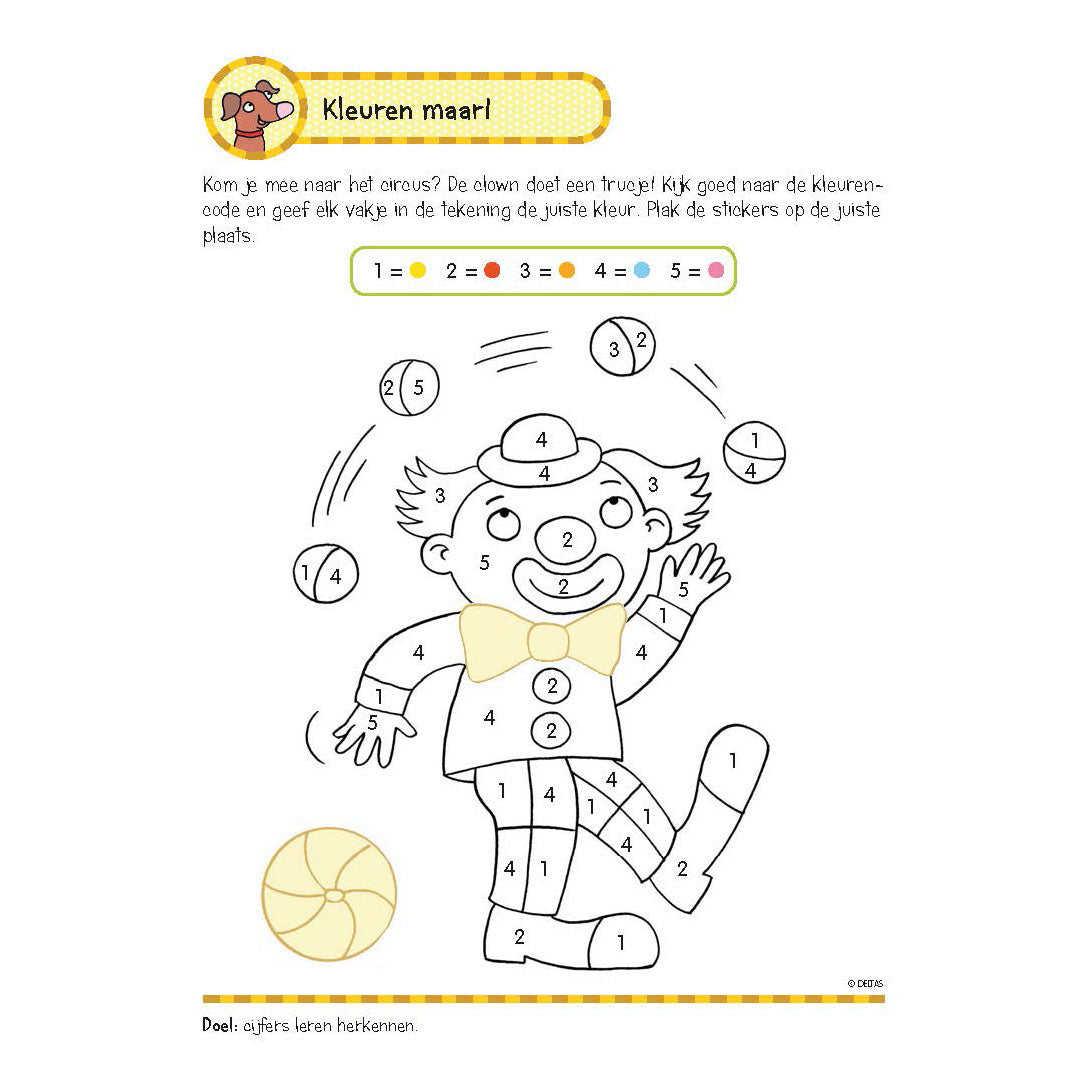 Deltas oefenboek met stickers - eerste telspelletjes (5-6 jaar)
