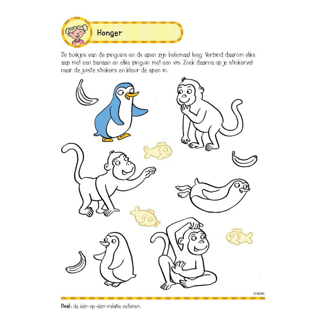Deltas oefenboek met stickers - eerste telspelletjes (5-6 jaar)
