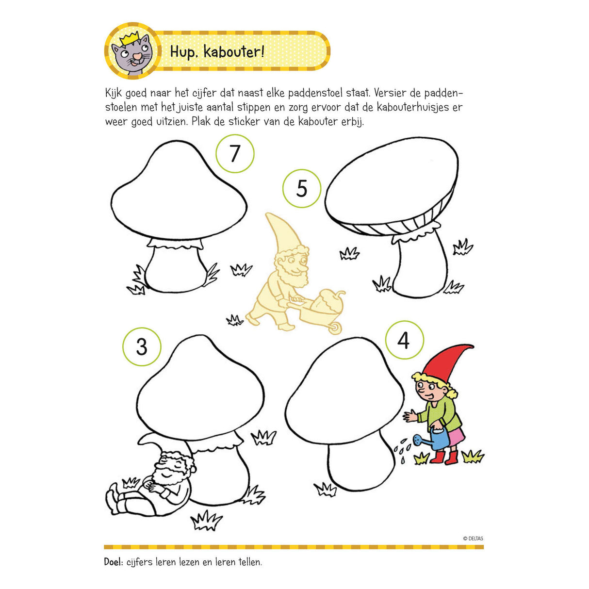 Deltas oefenboek met stickers - eerste telspelletjes (5-6 jaar)