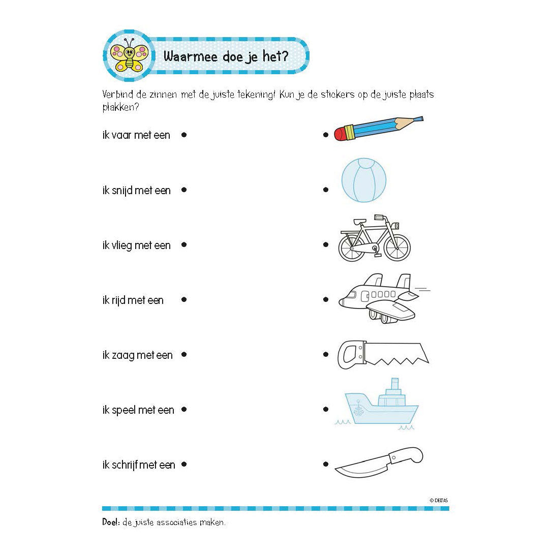 Libro de ejercicios de Deltas con calcomanías: buenos ejercicios de lectura (6-7 años)