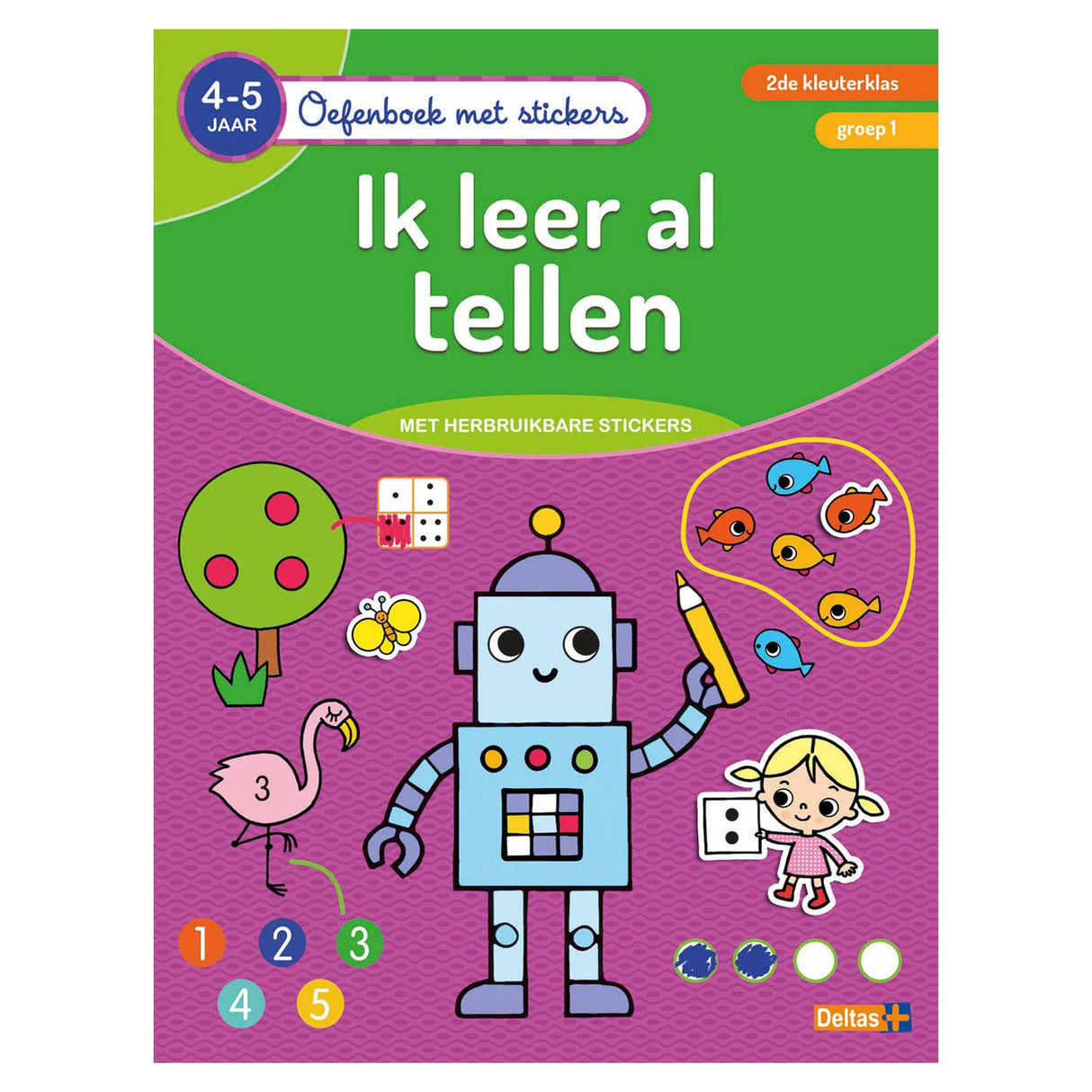 Deltas -Übungsbuch mit Aufklebern - Ich habe gelernt zu zählen (4-5 Jahre)