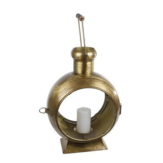 Lantern Berend Antique Gold Steklena kovina 33x23x46cm