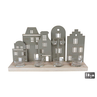 Talight Holder Street 38x8.5x20cm