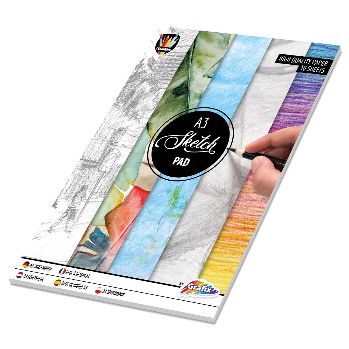 Creative Craft Group A3 Sketch Block, 30 Sheets