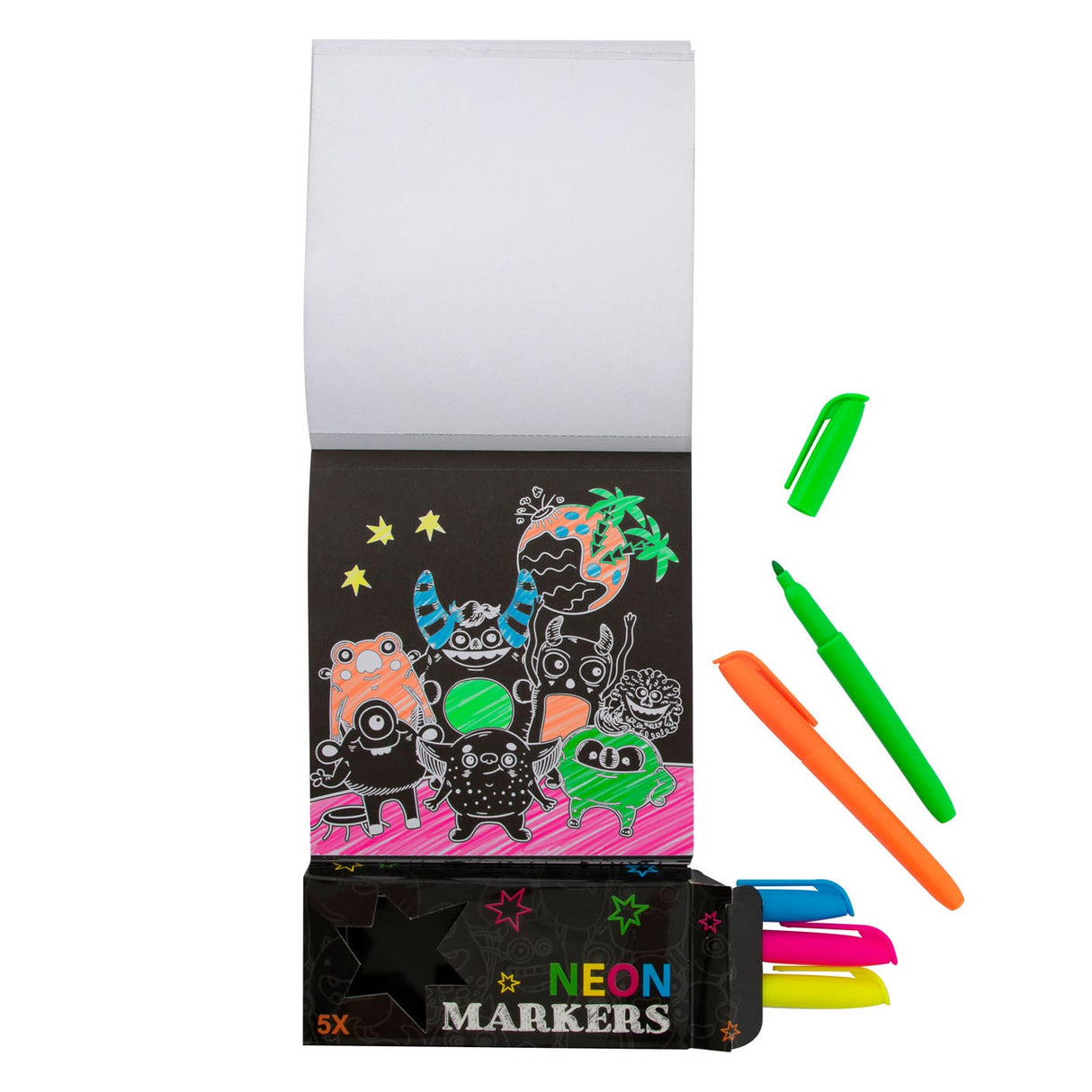 Grafix Colorbook Neon s raketou 5 značek