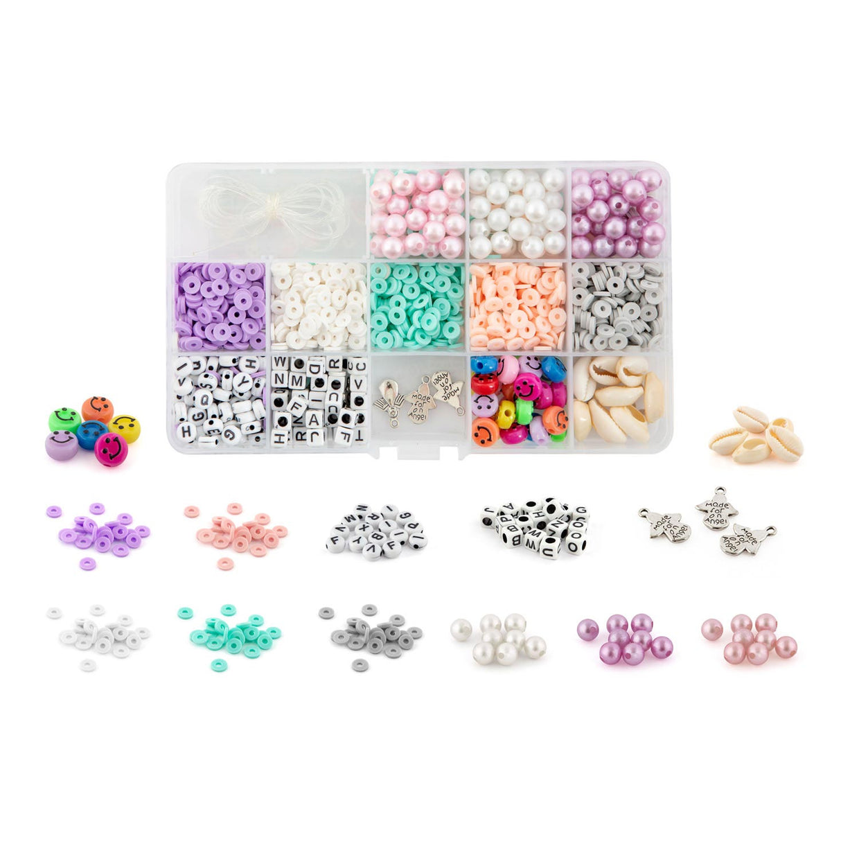 Grafix Beadsets Beads in Box, 12 sets of beads