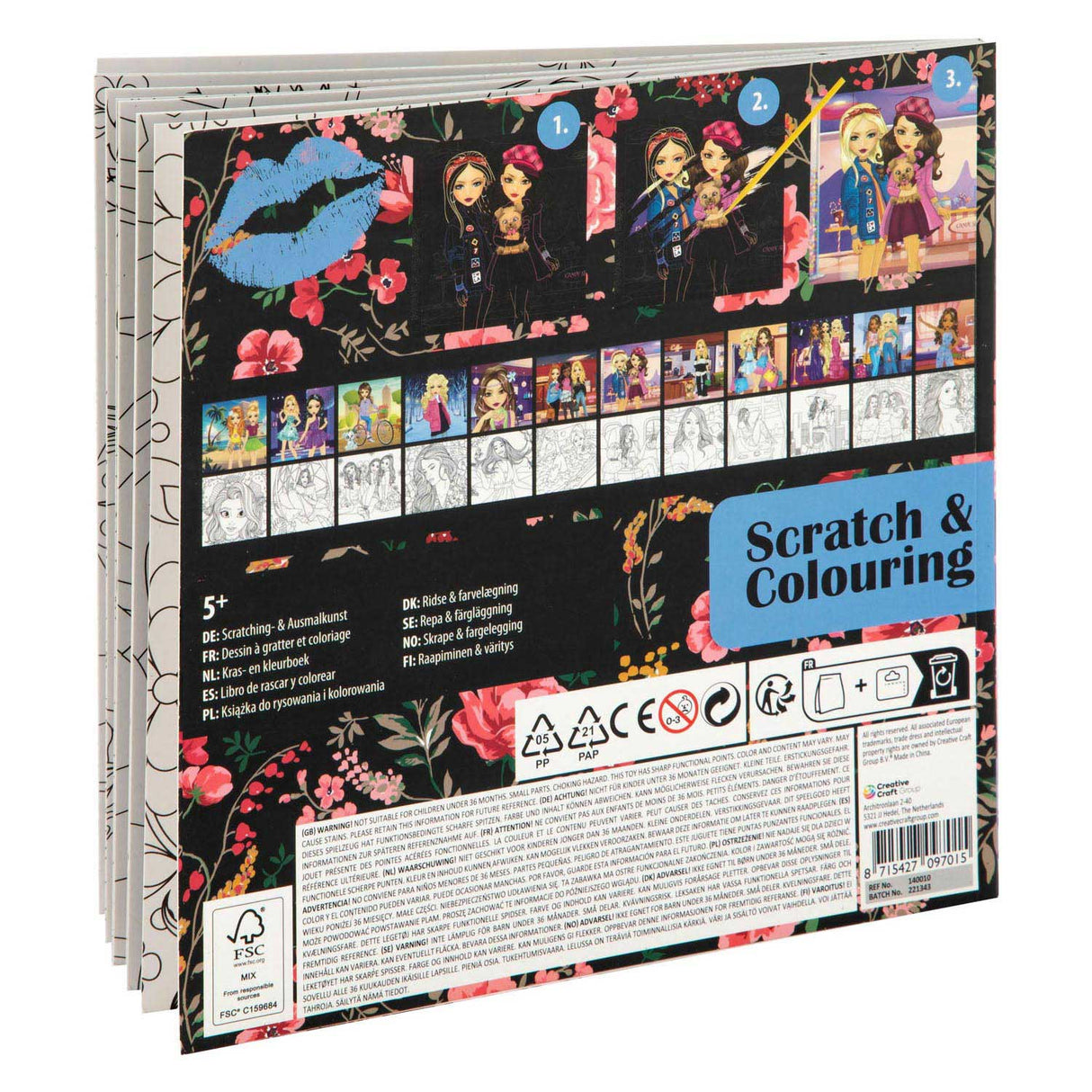 Besties - scratch coloring book