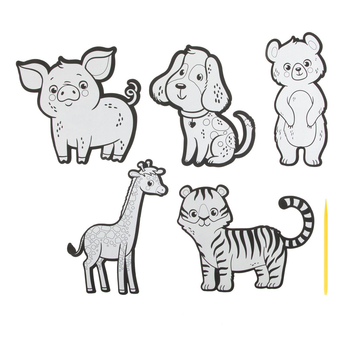 Kreativna obrtna skupina Kraskanst Stickers - Dieren, 6dlg.
