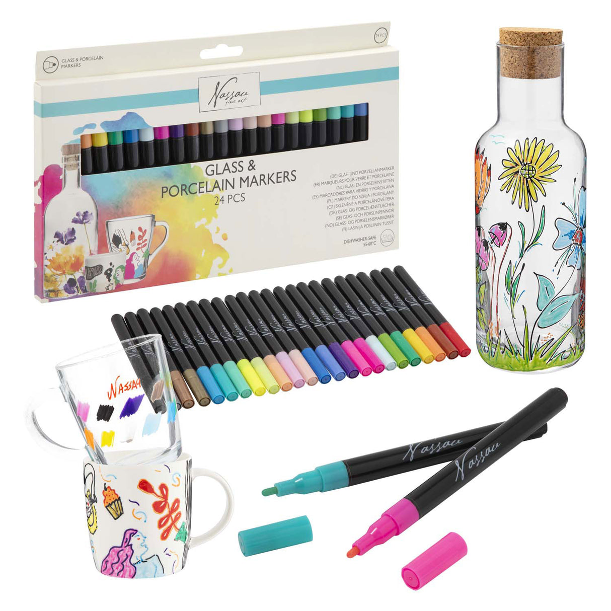 Creative Craft Group Glasen Porcelain Markers, 24st.