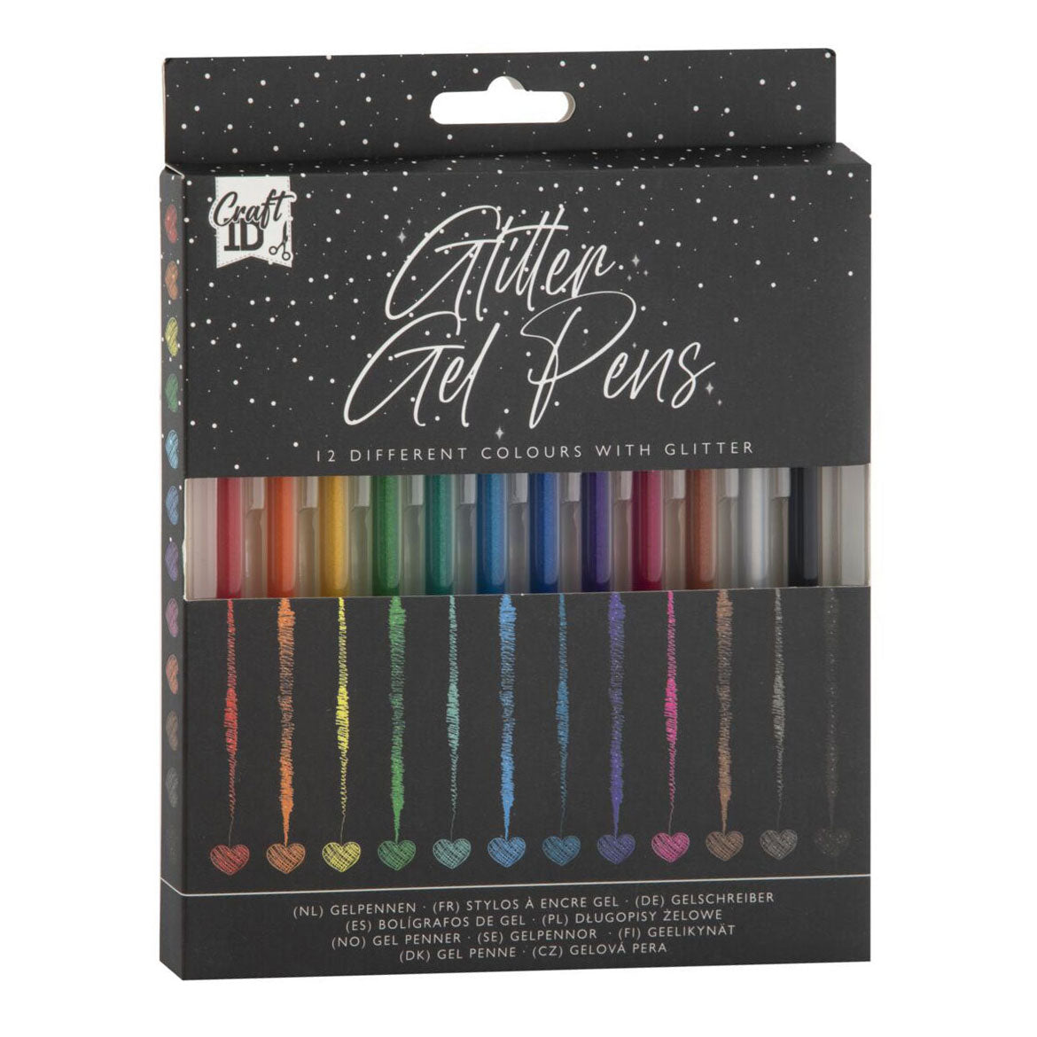 Creative Craft Group Gelpennen Glitter, 12e.