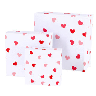 Juego de papel de regalo de 3 rojo blanco