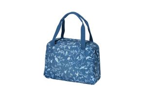 Basil Wanderlust Carry All Bag - Blue bicycle handbag with bird print - Water -repellent - 18L