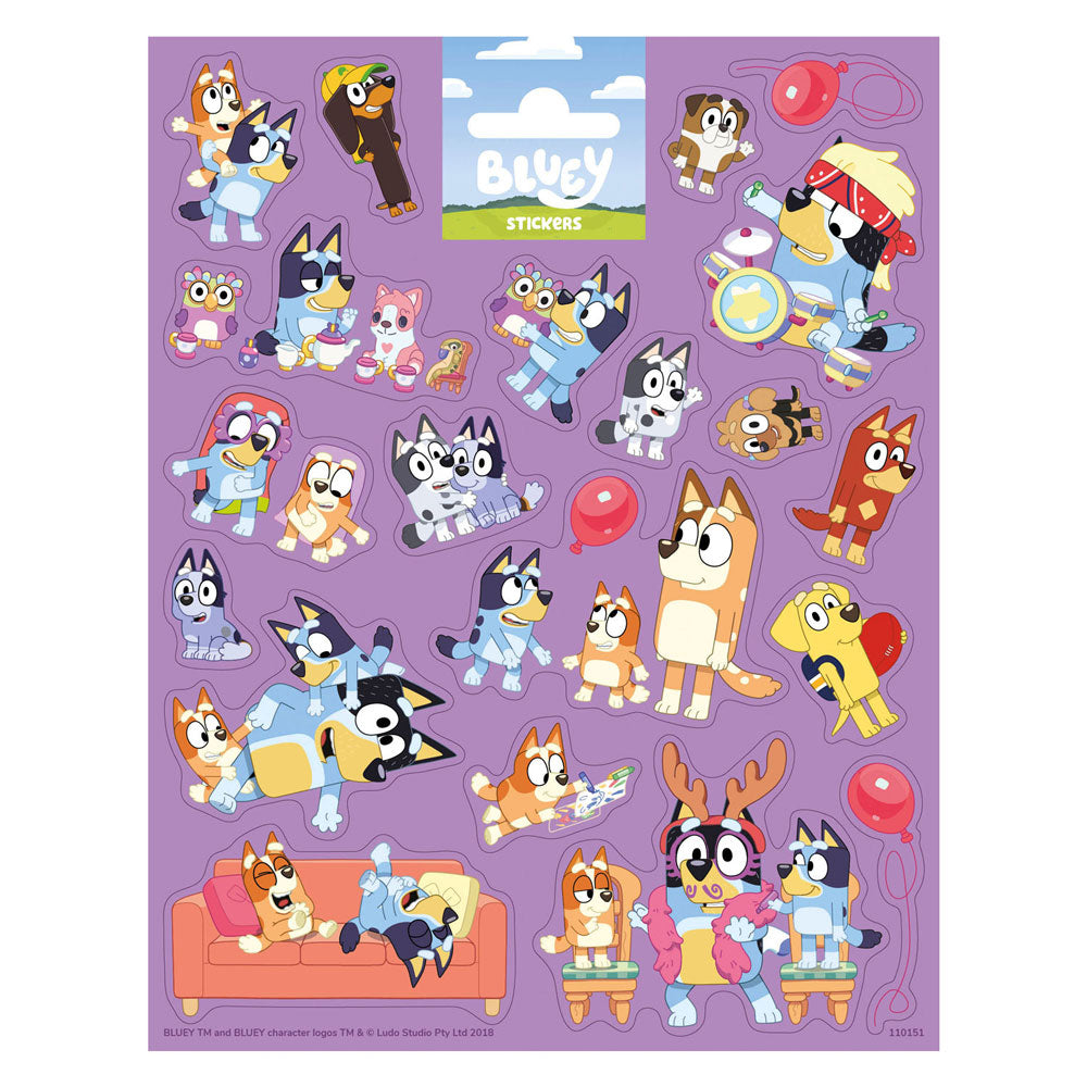 Totum stickervel groot bluey