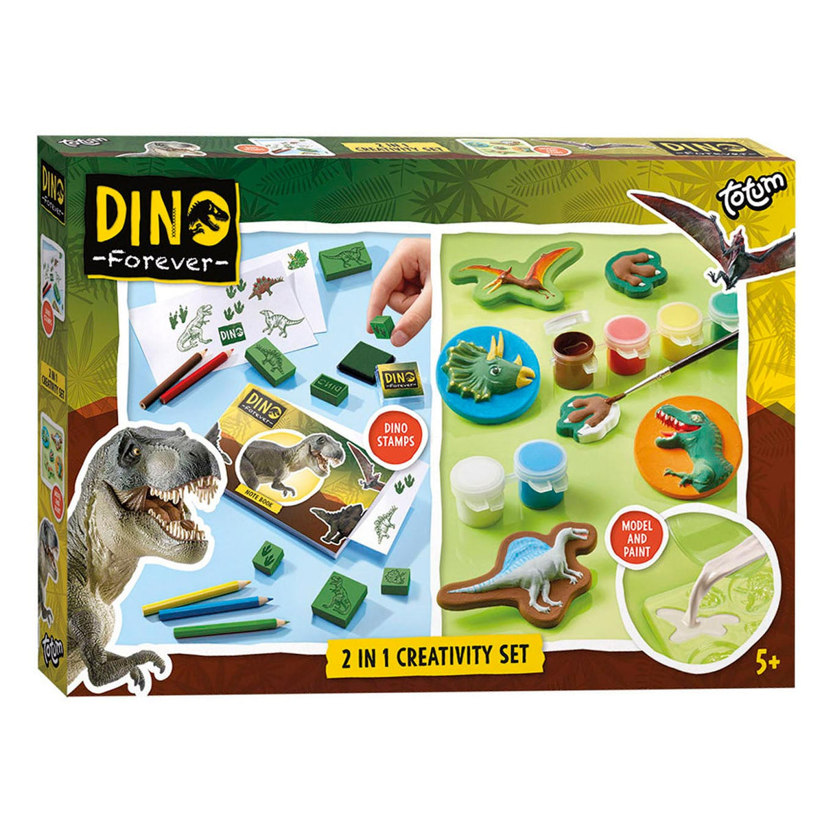 Totum Dino Forever - 2in1 Gypsum and Color Creativity Set