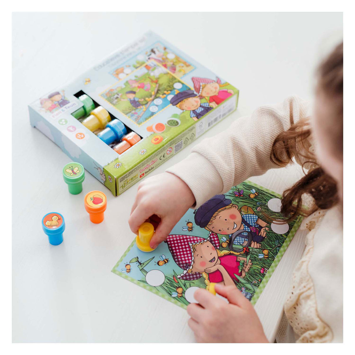Bambolino hračky Fien a Teun Educational Stamp Set 14-SECE