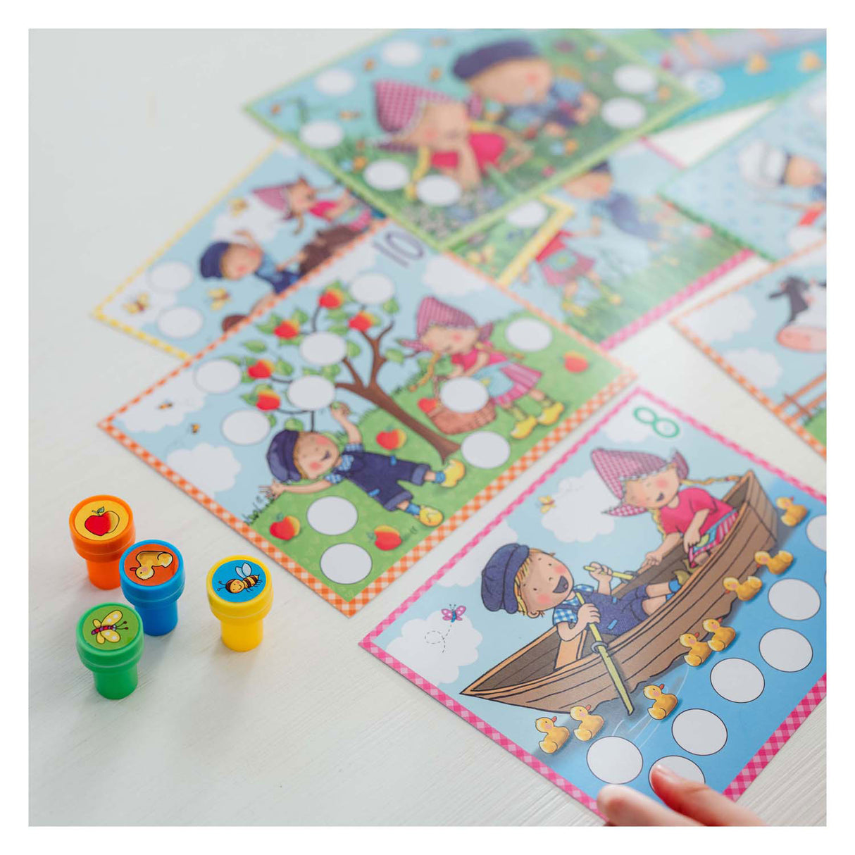 Bambolino hračky Fien a Teun Educational Stamp Set 14-SECE