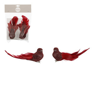 Clip Bird Red 2 sztuki - L8xB5xh6.5 cm