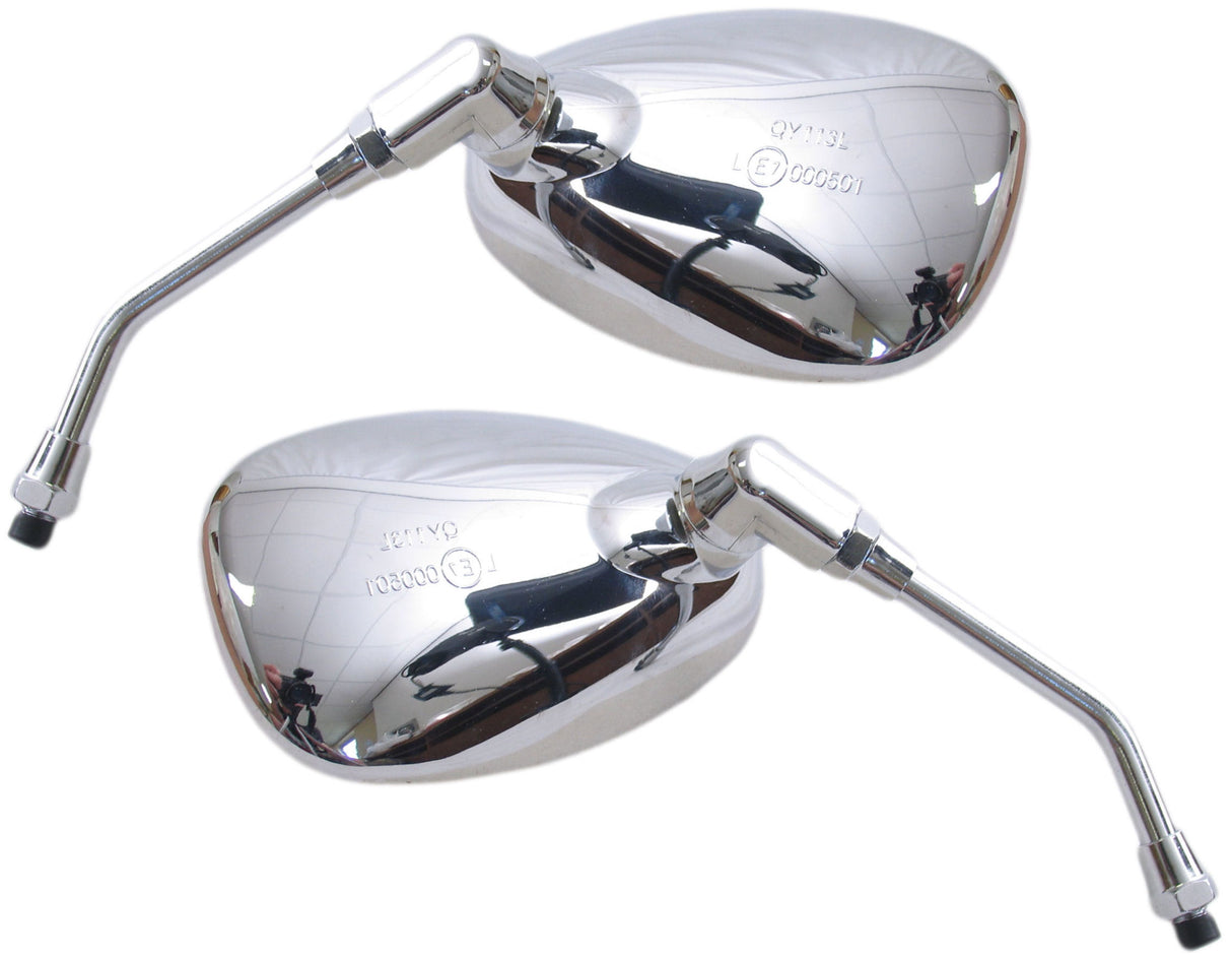 Edge Mirror Set China Scooter Grand Retro Chrome