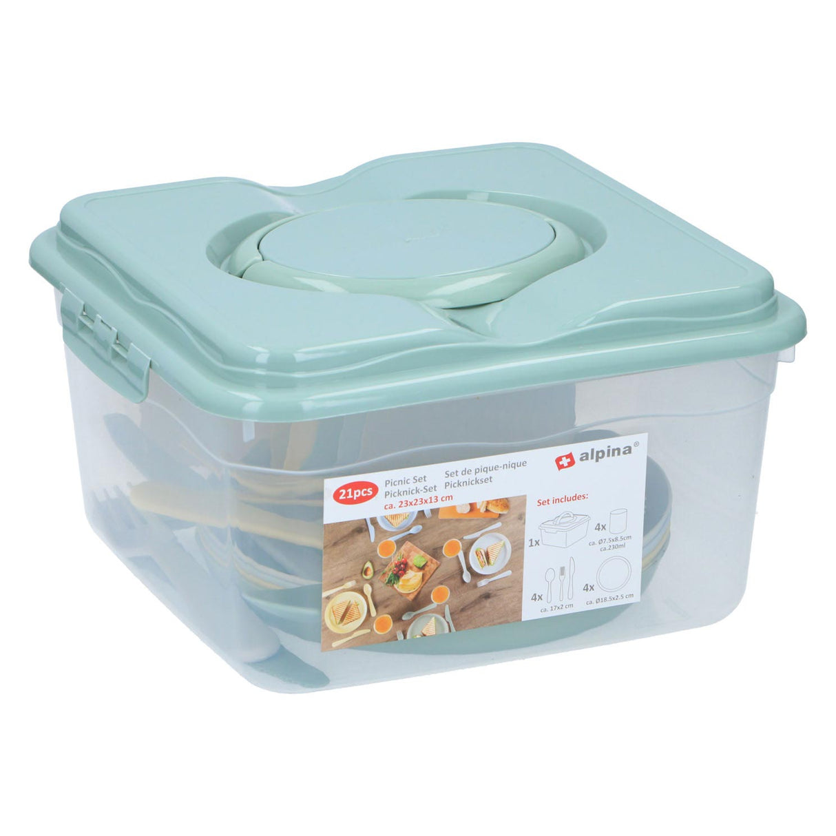 Alpina picnic set in storage box, 21dlg.