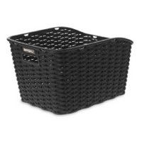 Basil Weave WP - Bicycle basket - On the back - Black
