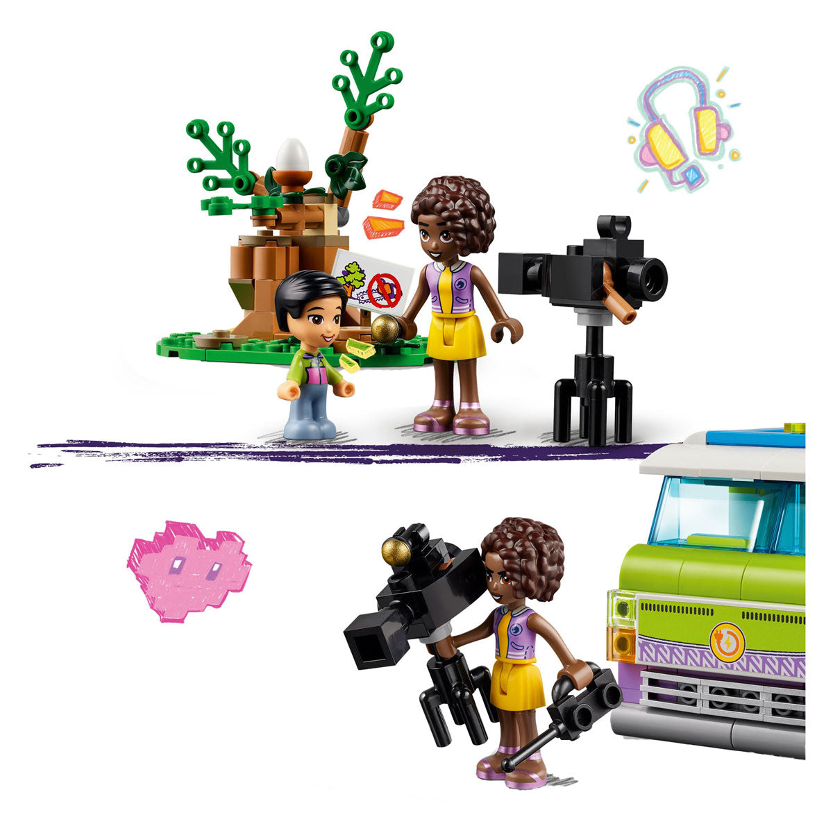Lego Friends 41749 News Bus