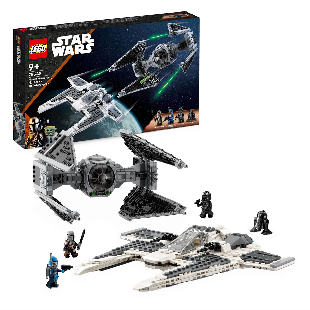 Lego Star Wars 75348 Mandalorianer Fang Fighter vs. Tie Interceptor Set