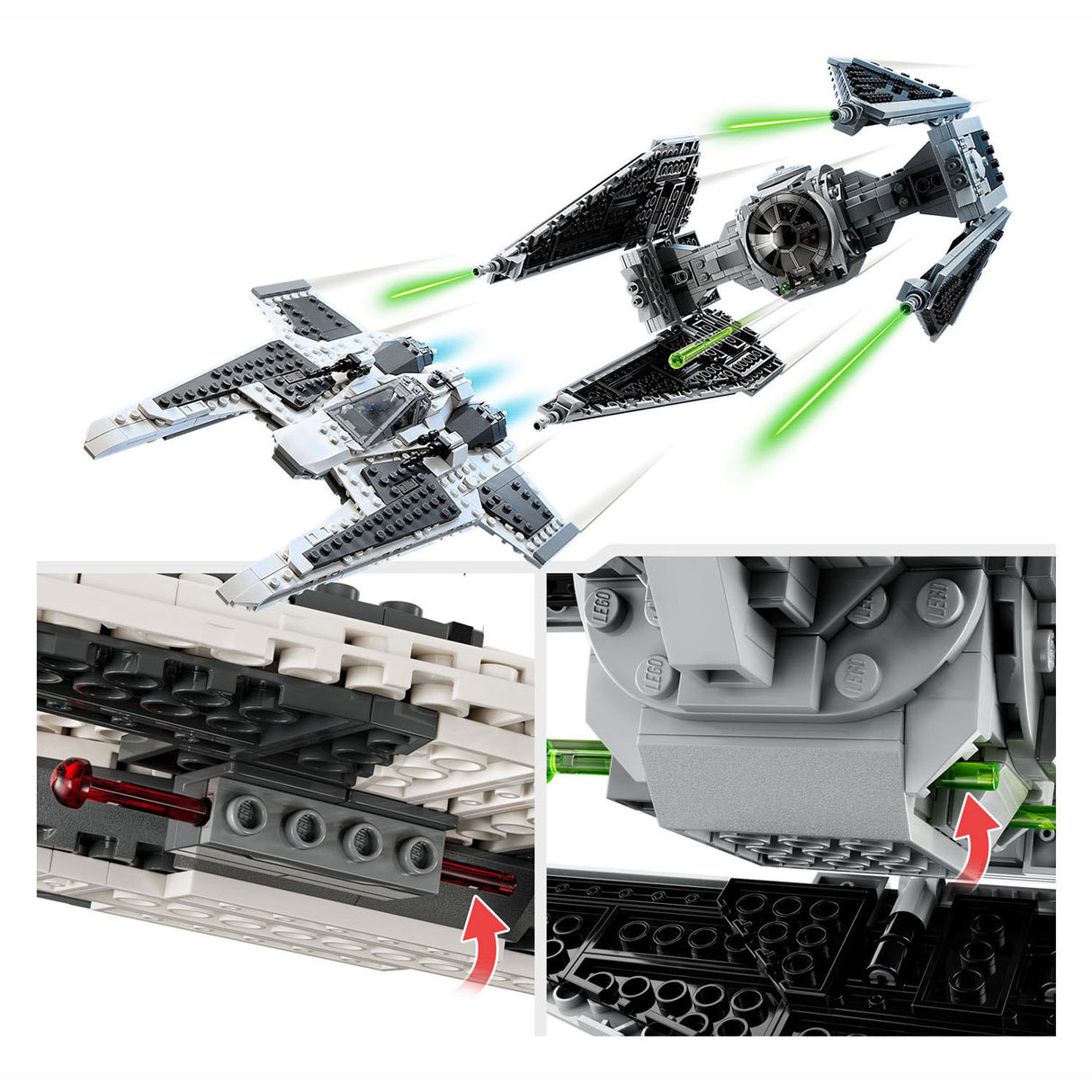 Lego Star Wars 75348 Mandalorianer Fang Fighter vs. Tie Interceptor Set