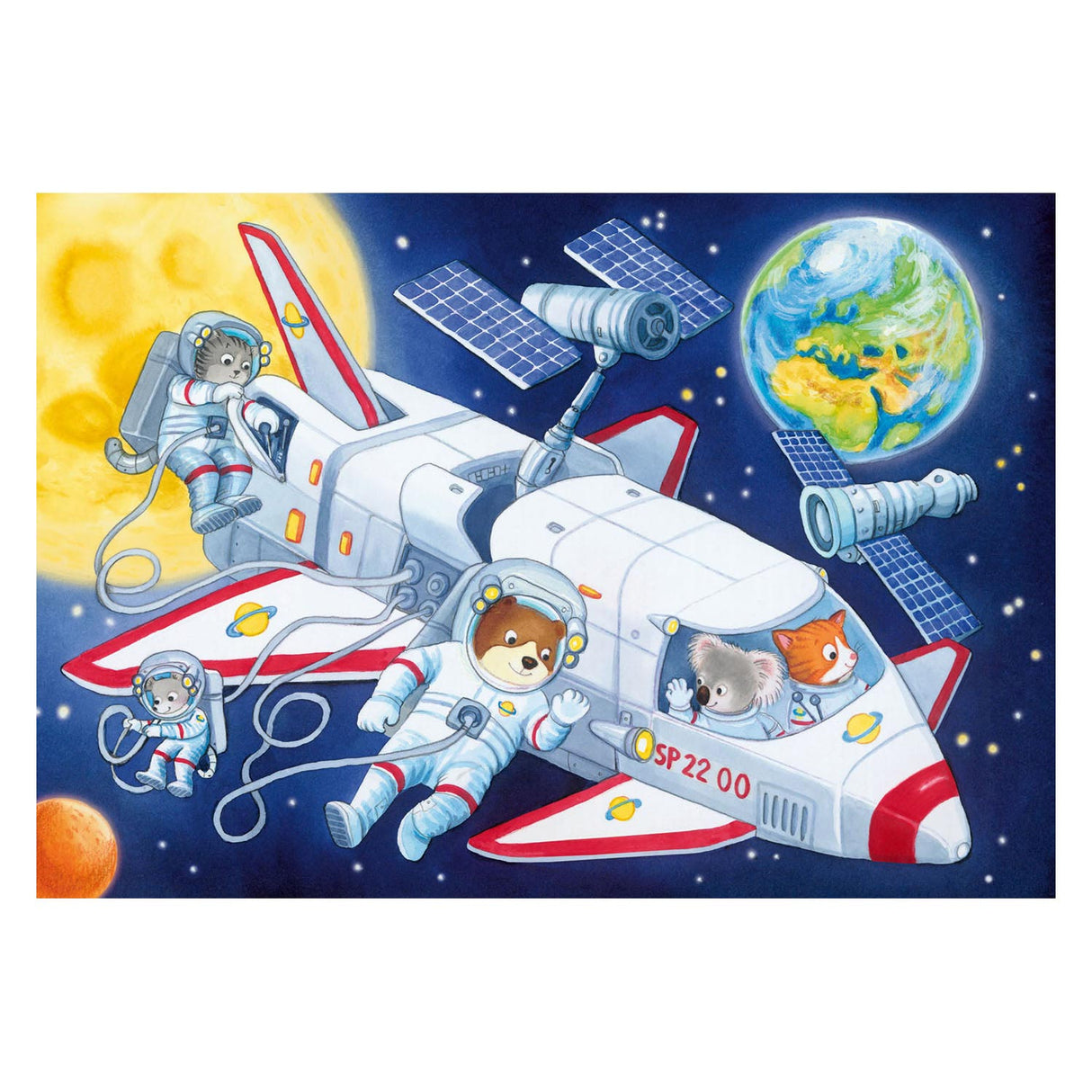 Ravensburger - Puzzel Rees duerch de Raum 2x24 Stécker