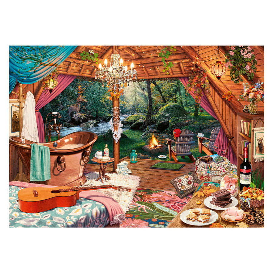 RAVENSBURGER JIGSAW puzzle accampati accampati, 500st.