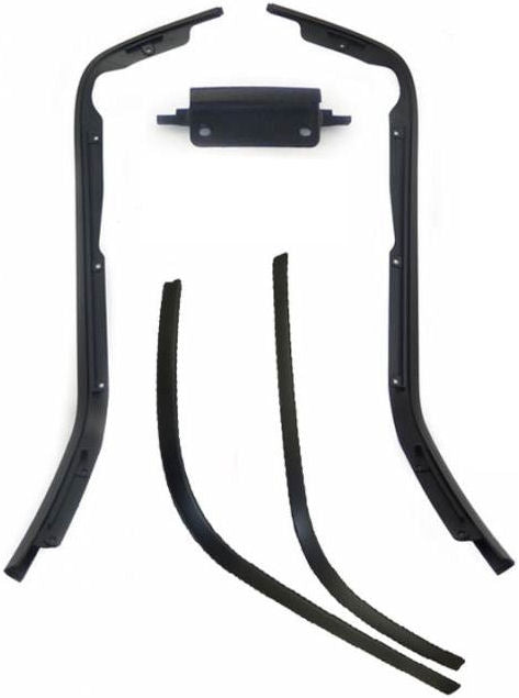 Kantdekorativ strip set beenschild och trädplank primavera, sprint 5 -stycken matt svart