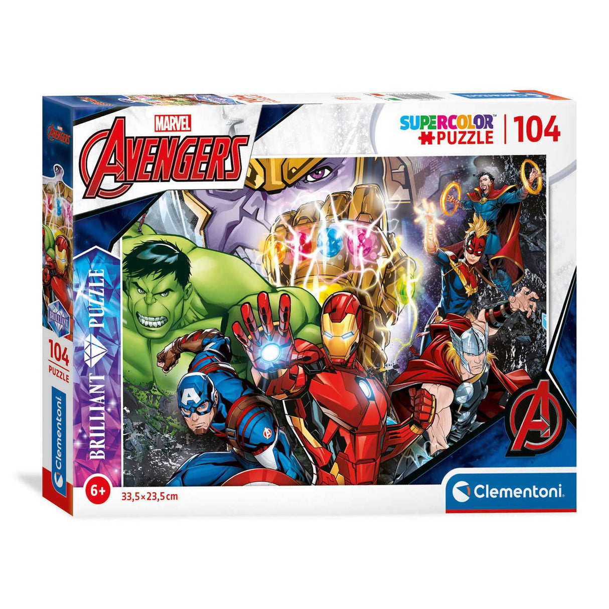 Clementoni Brilliant Puzzle Marvel Superhelden, 104st.