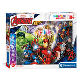 Clementoni Brilliant Puzzle Marvel Superhelden, 104st.