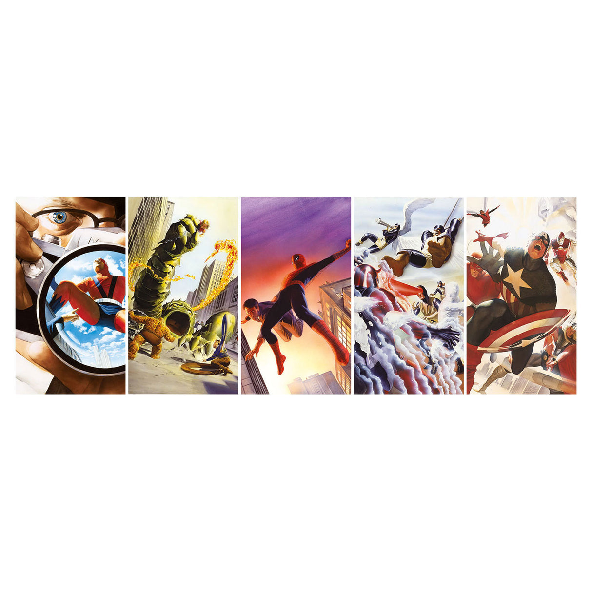 Clementoni Panorama Puzzle Marvel Superhelden, 1000st.