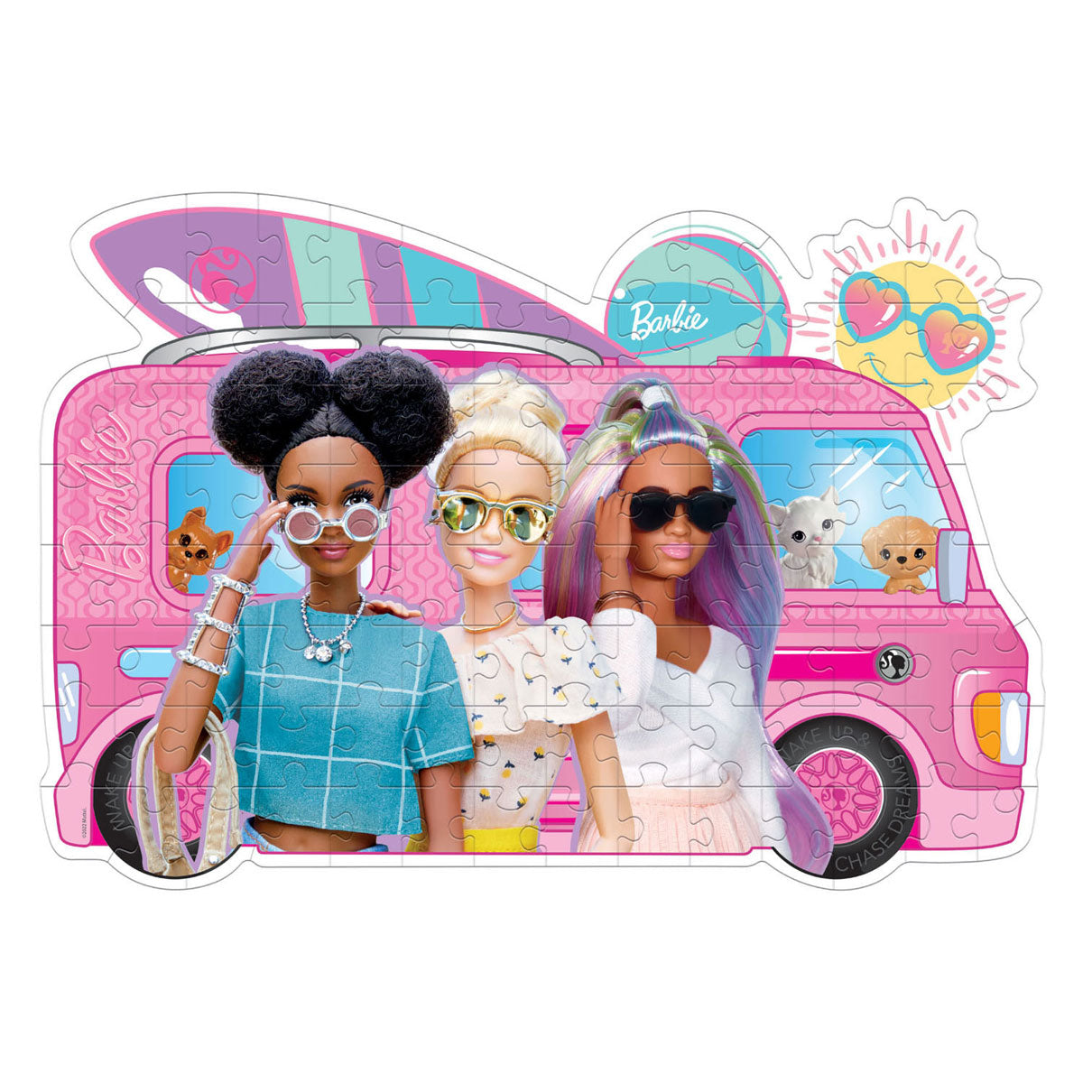 Clementi Jigsaw Puzzle Super Color - Barbie Surfbus, 104st.