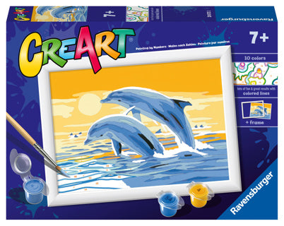 Ravensburger creart schilderen op nummer springende dolfijnen