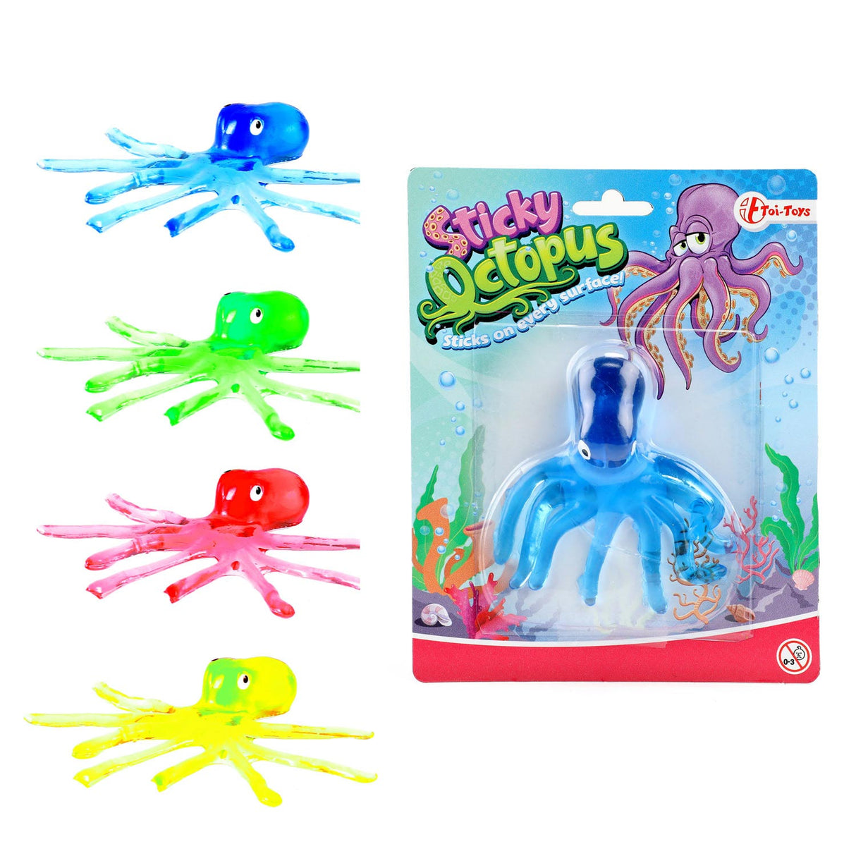 Toi-toys window crawler sticky octopus