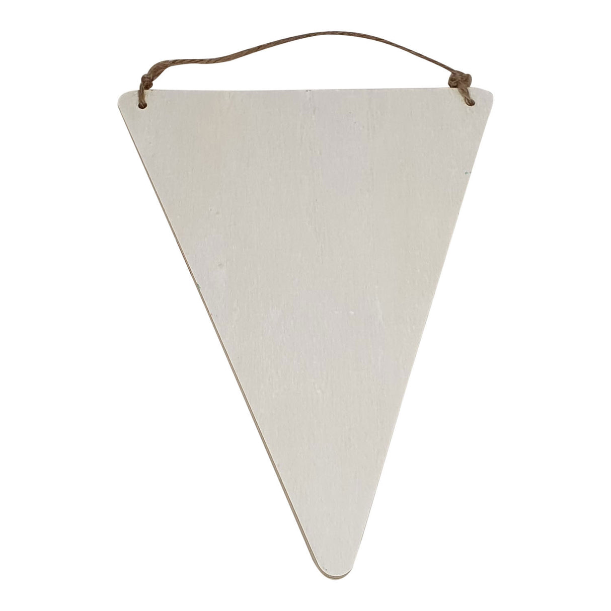 Wooden flag triangle with pendant, 19.5x15cm