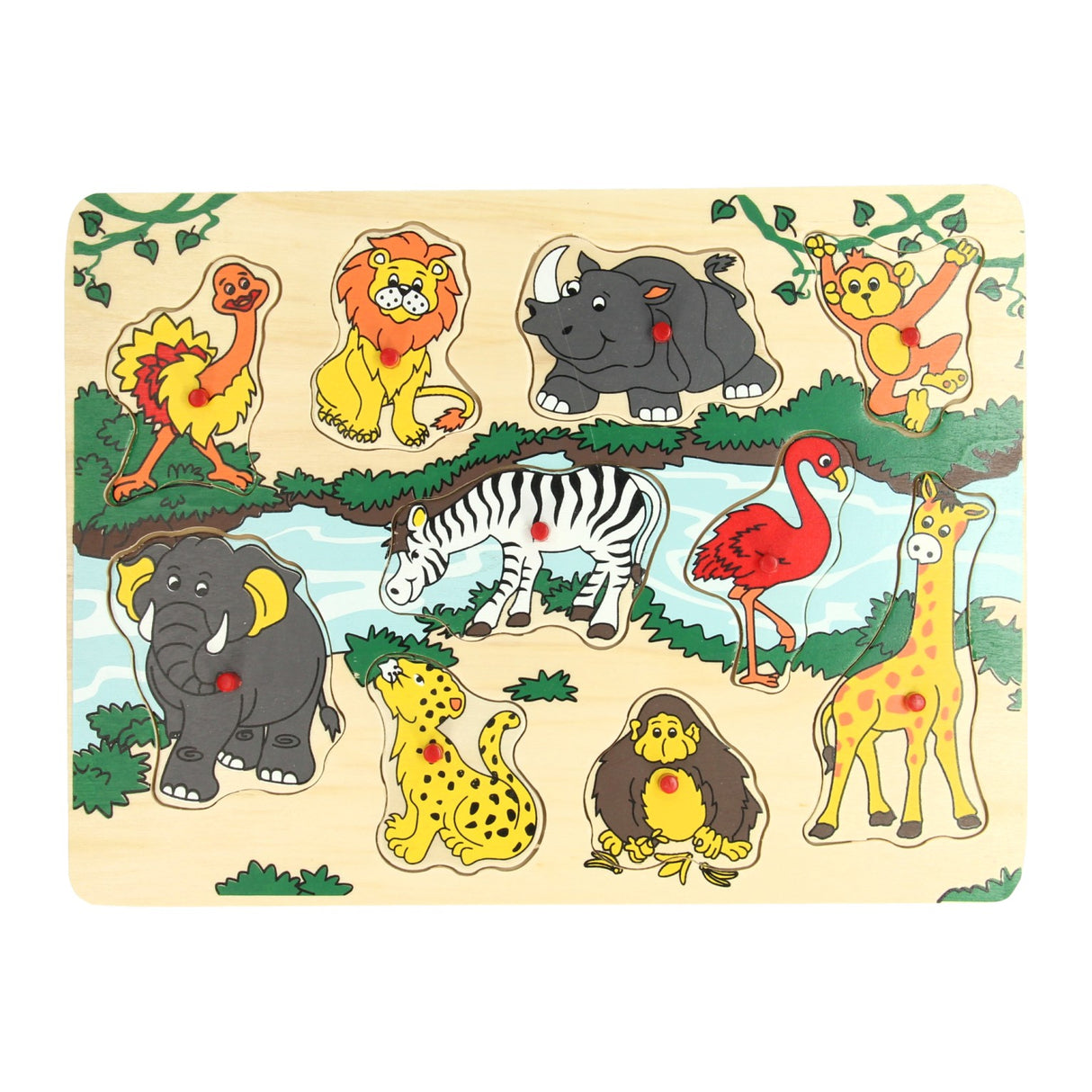 Stalloni di legno puzzle Animali selvatici, decimo.