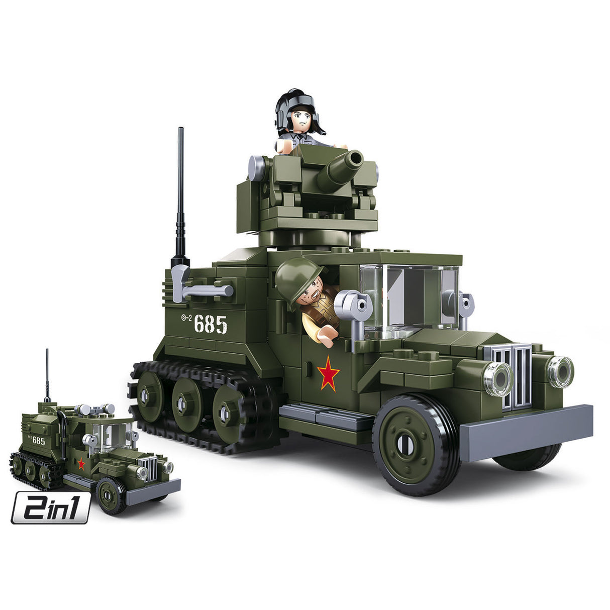 Sluban WWII - GAZ Allied Halb -Track 2in1